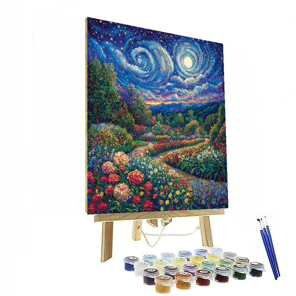 Vincent Van Gogh Inspired Starry Night Garden - DIY Painting By Numbers Kit