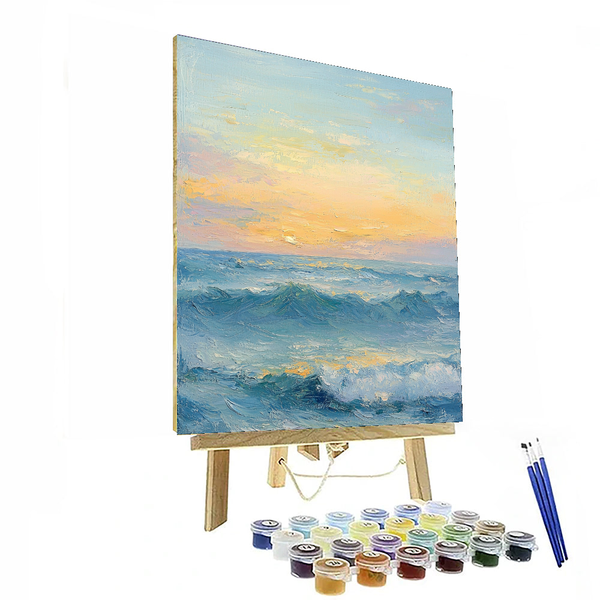 Claude Monet Inspired Impressionist Seascape - DIY Painting By Numbers Kit