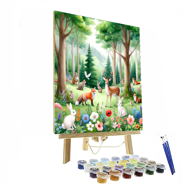 Cuddly Forest Friends - DIY Painting By Numbers Kit