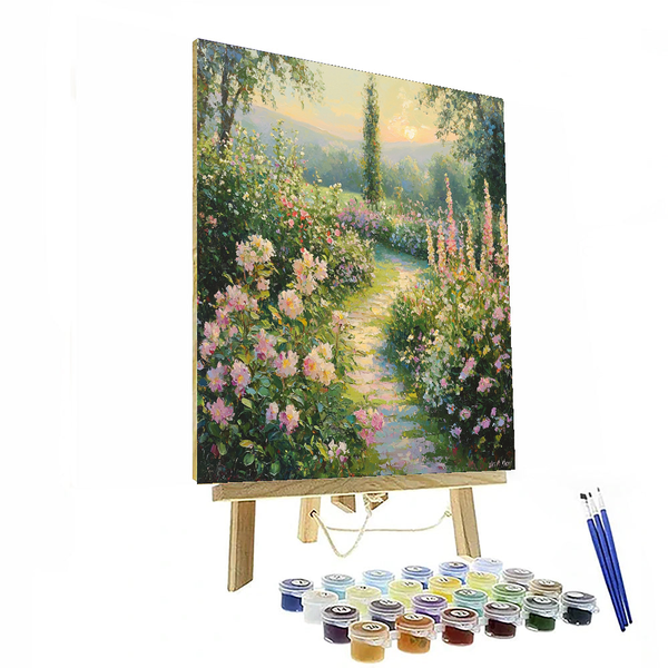 Von Claude Monet inspirierte Monets Blumensymphonie - DIY-Malen-nach-Zahlen-Set