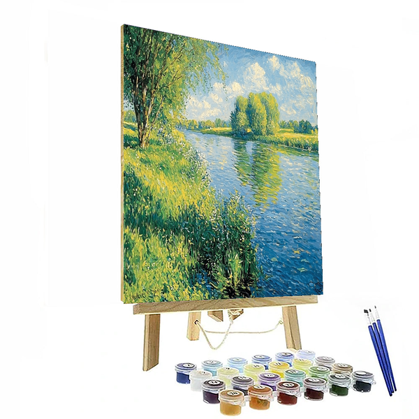 Von Claude Monet inspiriertes „Riverside Bliss“ – Malen nach Zahlen zum Selbermachen