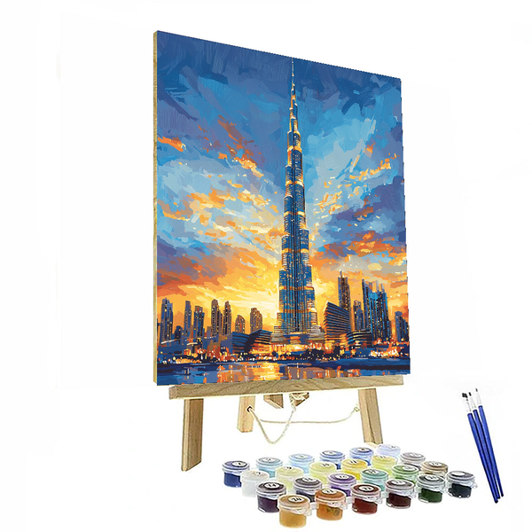 Burj Khalifa - Dubai, UAE - DIY Painting By Numbers Kit