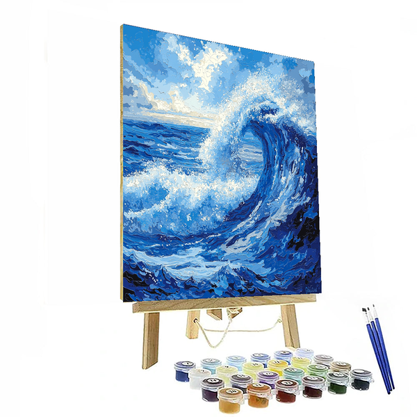 Hokusai Inspired Mystical Ocean Waves - DIY Painting By Numbers Kit