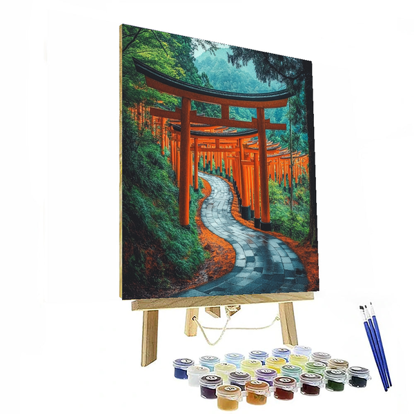 Torii Gates at Fushimi Inari - DIY Painting By Numbers Kit