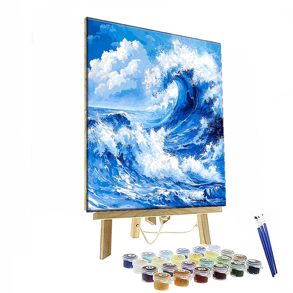 Katsushika Hokusai Inspired Dynamic Waves - DIY Painting By Numbers Kit