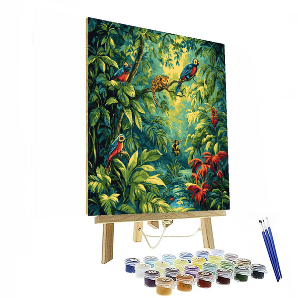 Rousseau Inspired Mystical Jungle - DIY Painting By Numbers Kit