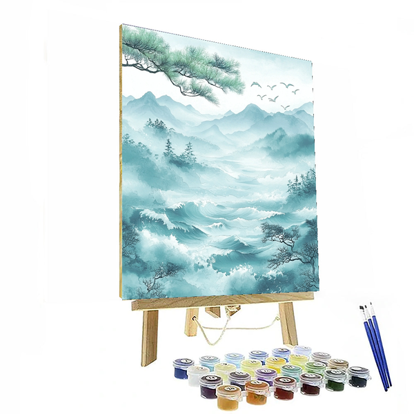 Katsushika Hokusai Inspired Timeless Ocean - DIY Painting By Numbers Kit