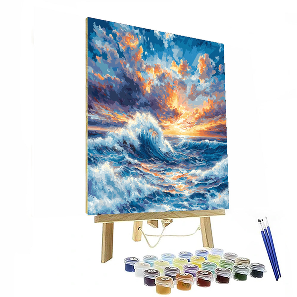 Hokusai Inspired Timeless Waves - DIY Painting By Numbers Kit