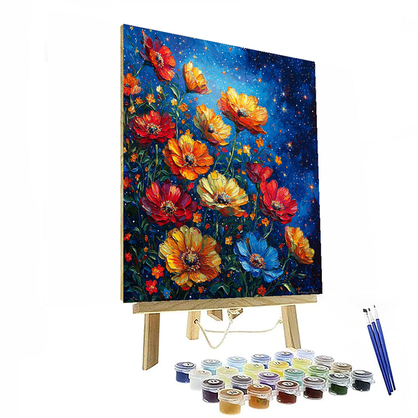 Salvador Dali Inspired Astral Flowers - DIY Painting By Numbers Kit