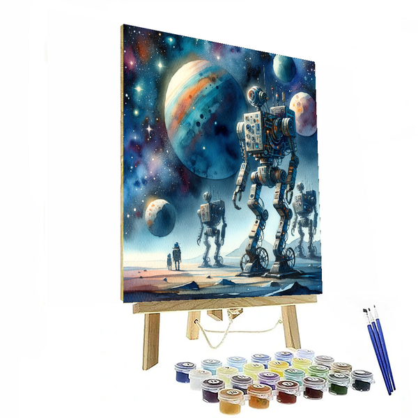 Space Robot Explorers - DIY Painting By Numbers Kit