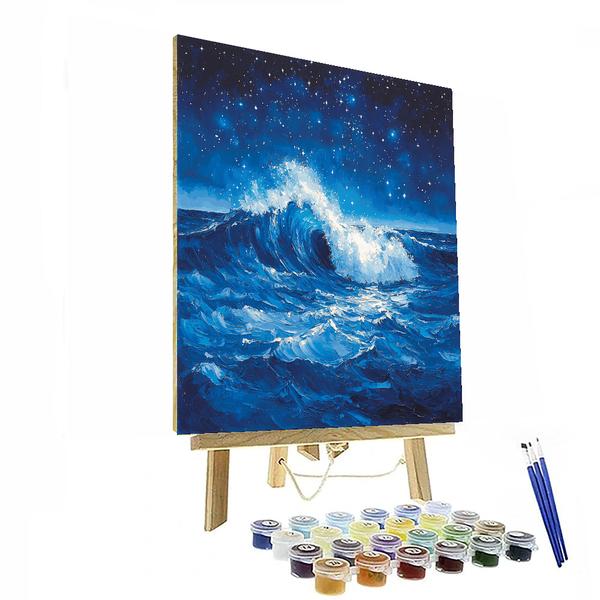 Katsushika Hokusai Inspired Hokusai's Celestial Wave - DIY Painting By Numbers Kit