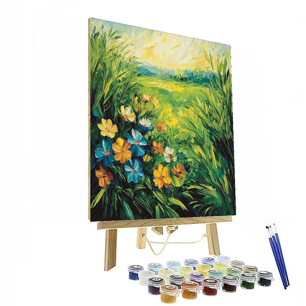 Vincent van Gogh Inspired Lush Greenery in Bloom - DIY Painting By Numbers Kit