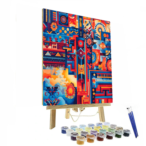 Kandinsky Inspired Cultural Tapestry - DIY Painting By Numbers Kit