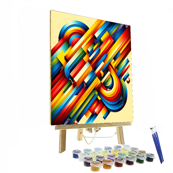 Abstract Geometric Harmony - DIY Painting By Numbers Kit