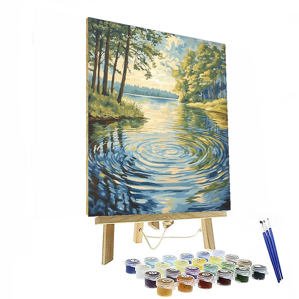 Von Claude Monet inspiriertes „Ruhiges Wasser“ – Malen nach Zahlen-Set zum Selbermachen