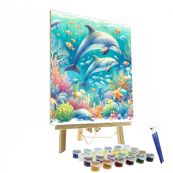 Oceanic Dolphin Adventure - DIY Painting By Numbers Kit