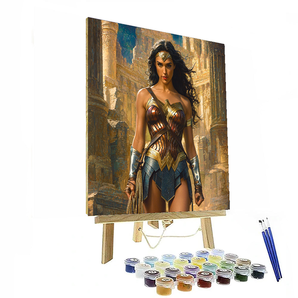 Gal Gadot: Unnachgiebige Wonder Woman der Stärke - DIY Malen nach Zahlen Set