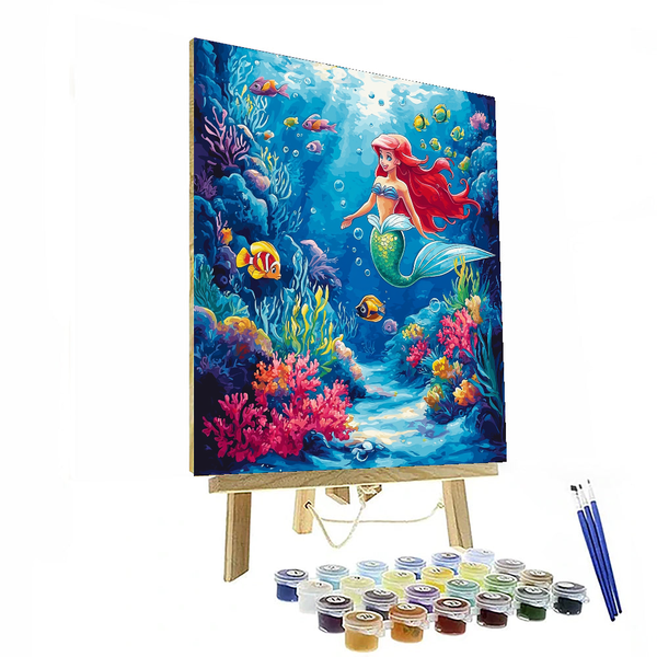 Little Mermaid Ariel's Undersea Kingdom - Disney Inspired DIY Painting By Numbers Kit