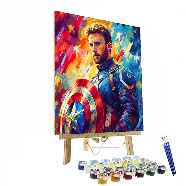 Chris Evans: The Captain's Unyielding Valor - DIY Painting By Numbers Kit