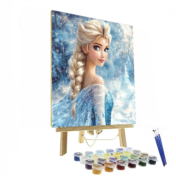 Elsa's Enchanted Winter Bedroom Piece - Disney Inspired DIY Painting By Numbers Kit