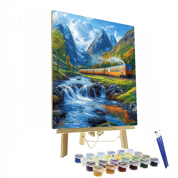 Flåm Railway - DIY Painting By Numbers Kit