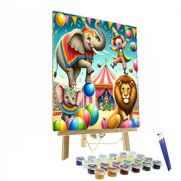 Silly Circus Animals - DIY Painting By Numbers Kit