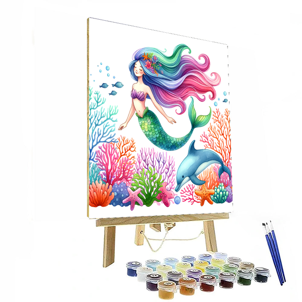 Underwater Mermaid Adventure - DIY Painting By Numbers Kit