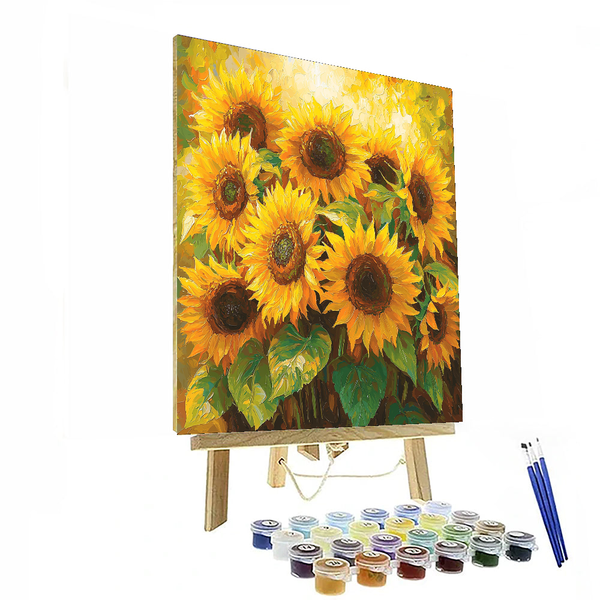 Vincent Van Gogh Inspired Sunflower Radiance - DIY Painting By Numbers Kit