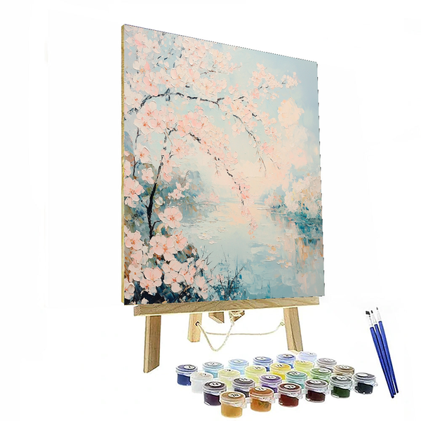 Monets Kirschblütenbrise inspiriert von Claude Monet – Malen nach Zahlen-Set zum Selbermachen