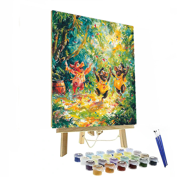 Pumbaa's Party in the Wild - Disney Inspired DIY Painting By Numbers Kit