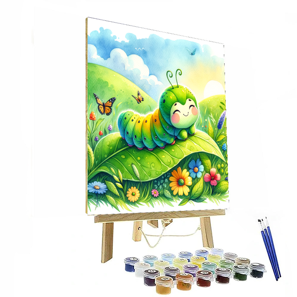 Cuddly Caterpillar - DIY Painting By Numbers Kit