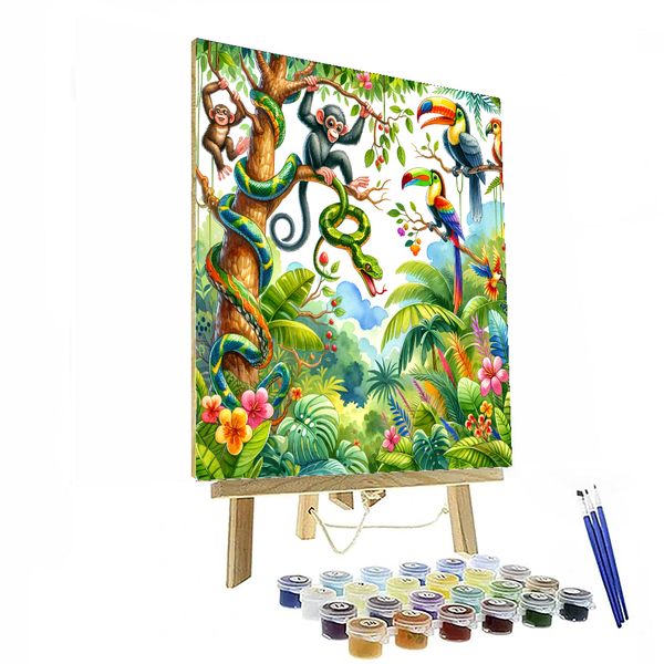 Jolly Jungle Adventure - DIY Painting By Numbers Kit