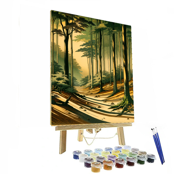 Hokusai Inspired Ethereal Forest - DIY Painting By Numbers Kit