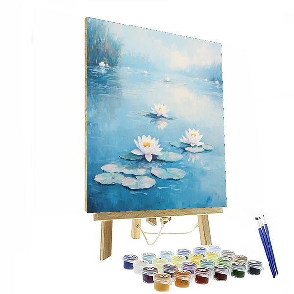 Monet Inspired Water Lilies in Bloom - DIY Painting By Numbers Kit