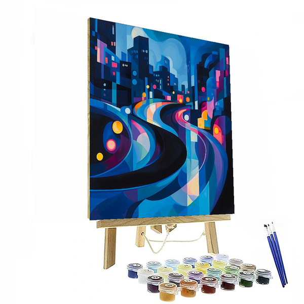 Edward Hopper Inspired Urban Nightlife - DIY Painting By Numbers Kit