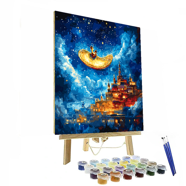 Aladdin's Magic Carpet Adventure - Disney Inspired DIY Painting By Numbers Kit