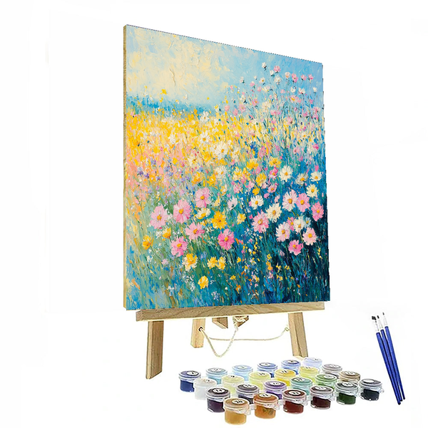 Von Claude Monet inspirierte Wildblumen-Traumlandschaft – Malen nach Zahlen zum Selbermachen