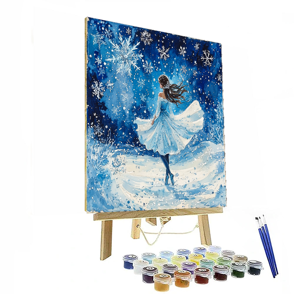 Elsa's Magical Winter Dance - Disney Inspired DIY Painting By Numbers Kit