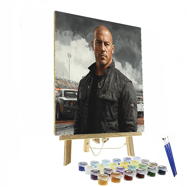 Vin Diesel: The Rugged Force Behind Dominic Toretto - DIY Painting By Numbers Kit