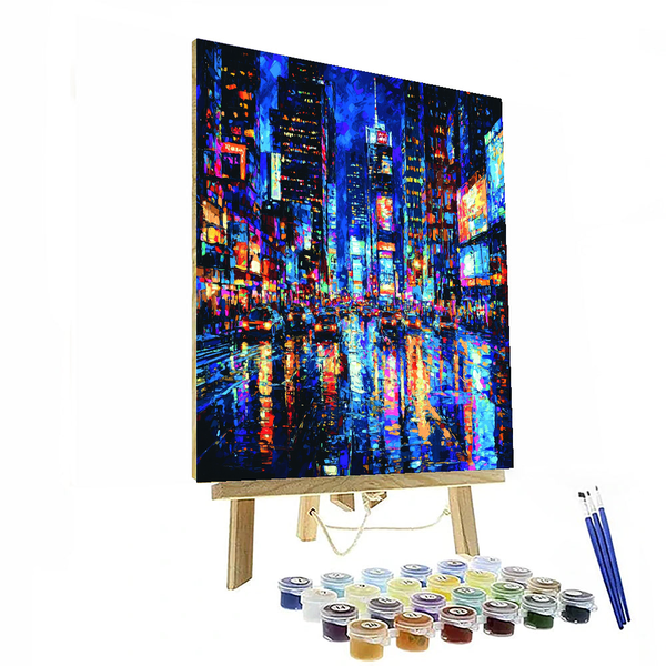 Edward Hopper Inspired City Lights at Night - DIY Painting By Numbers Kit