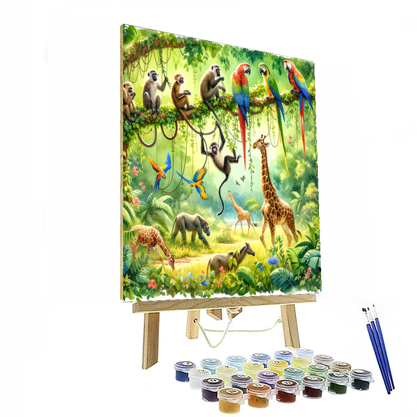 Jungle Safari Friends - DIY Painting By Numbers Kit