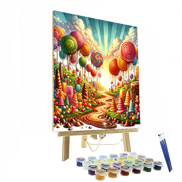 Adventure in Candyland - DIY Painting By Numbers Kit