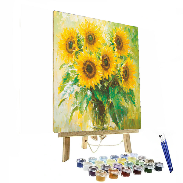 Sonnenblumenträume inspiriert von Vincent van Gogh – Malen nach Zahlen-Set zum Selbermachen