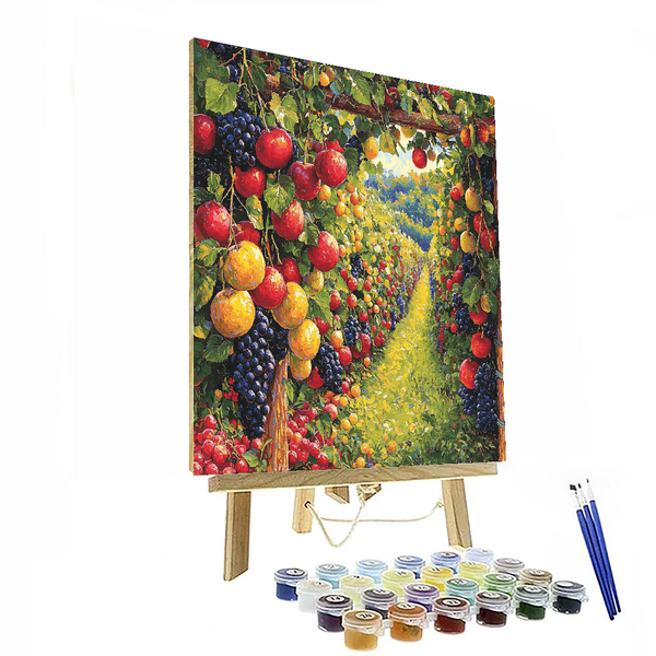 Von Claude Monet inspirierte leuchtende Obstgärten – Malen nach Zahlen-Set zum Selbermachen