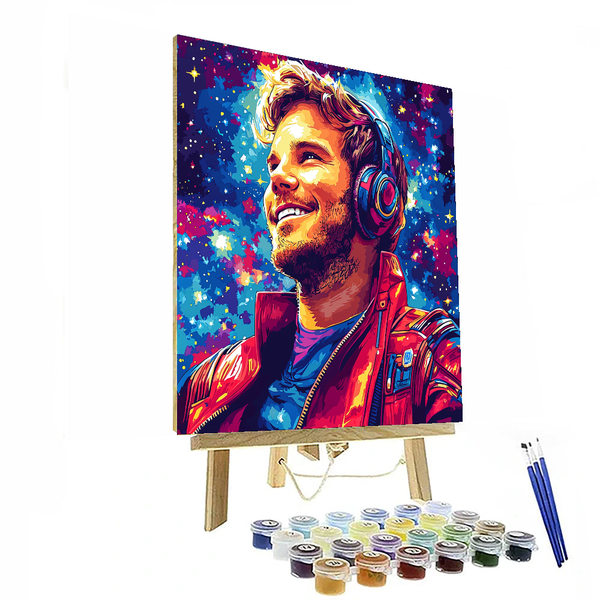 Chris Pratt: Galactic Wit and Earthly Charms - DIY Painting By Numbers Kit