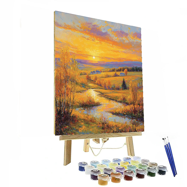 Von Claude Monet inspiriertes „Golden Hour Bliss“ – Malen nach Zahlen zum Selbermachen