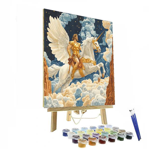 Hercules and Pegasus Mythical Adventure - Disney Inspired DIY Painting By Numbers Kit