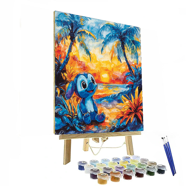 Stitch's Island Mischief - Disney Inspired DIY Painting By Numbers Kit