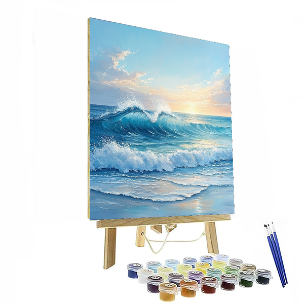 Hokusai Inspired Serene Waves - DIY Painting By Numbers Kit