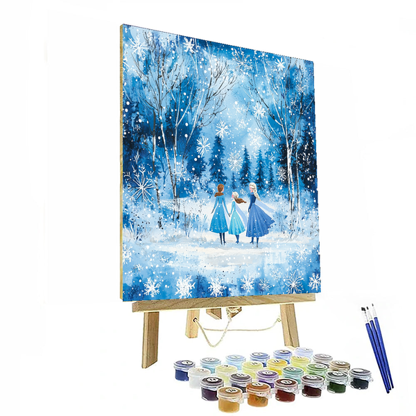 Frozen Sisters' Snowy Day - Disney Inspired DIY Painting By Numbers Kit